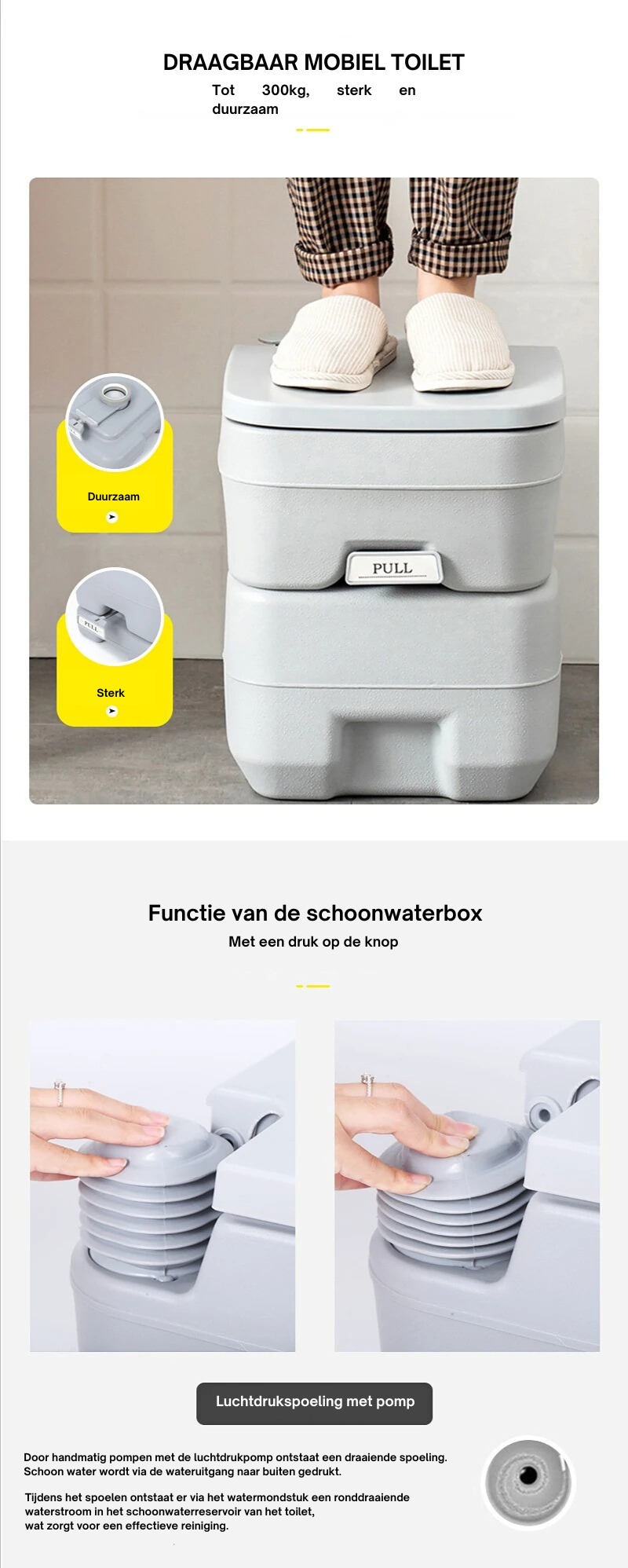 Draagbaar mobiel toilet