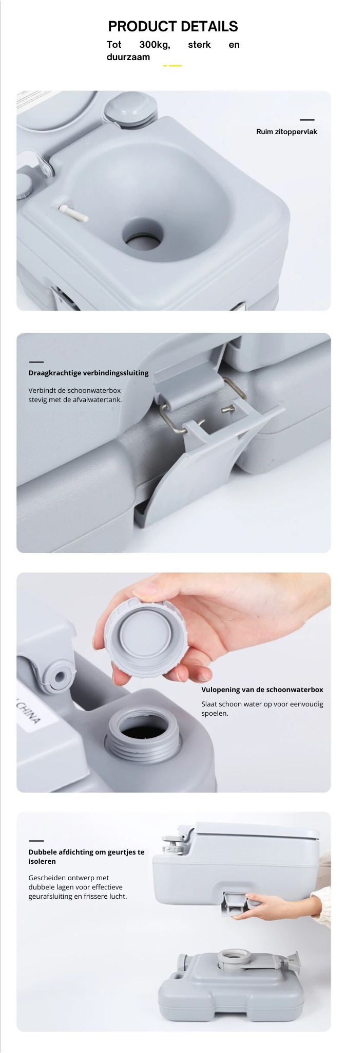 Draagbaar mobiel toilet