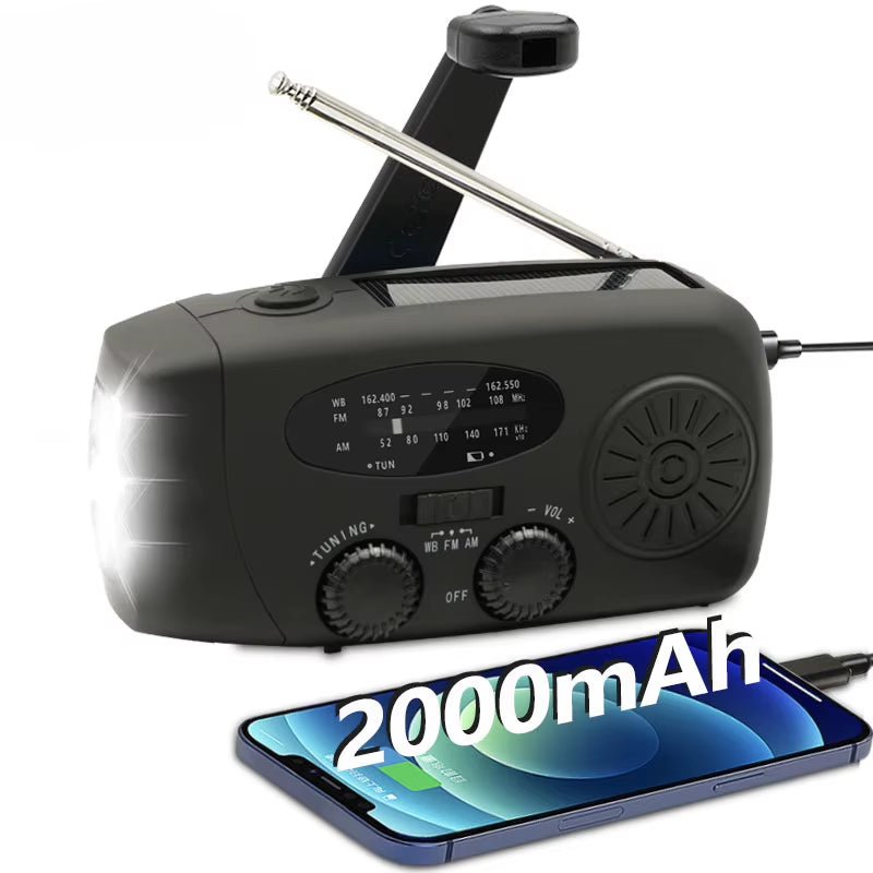 Noodradio op zonne-energie