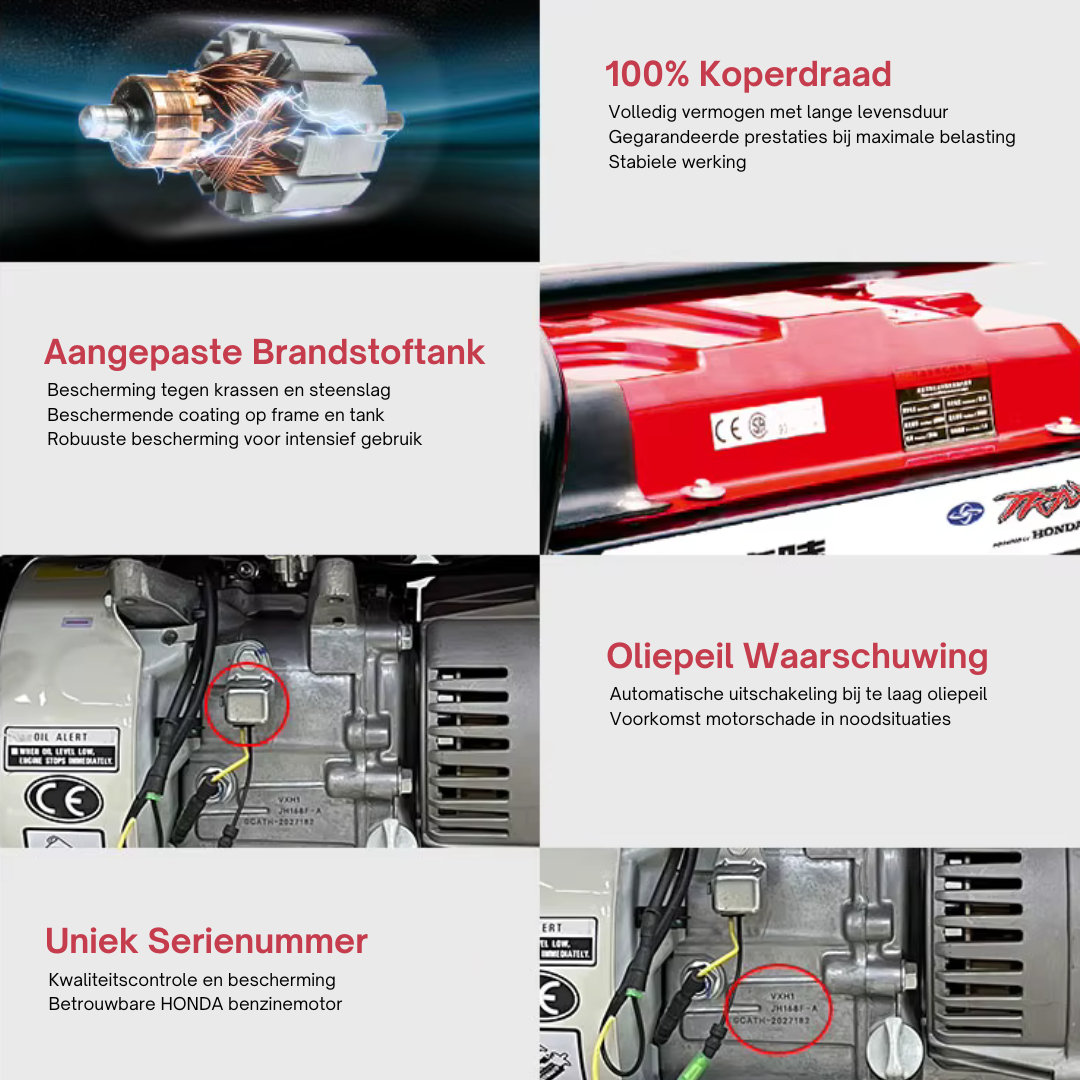 TG8000ETS benzine generator 6000W