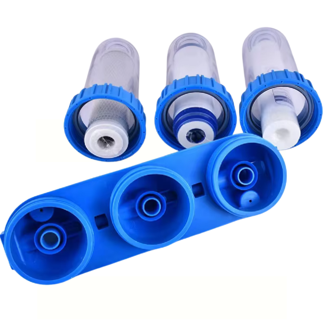 Regenwaterfilter met 3-voudig filtersysteem