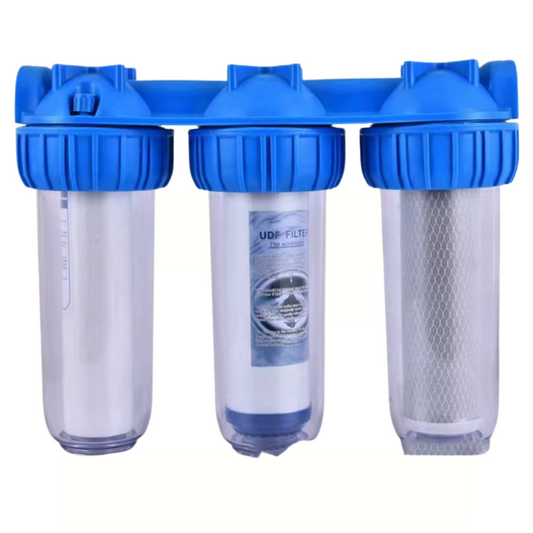 Regenwaterfilter met 3-voudig filtersysteem
