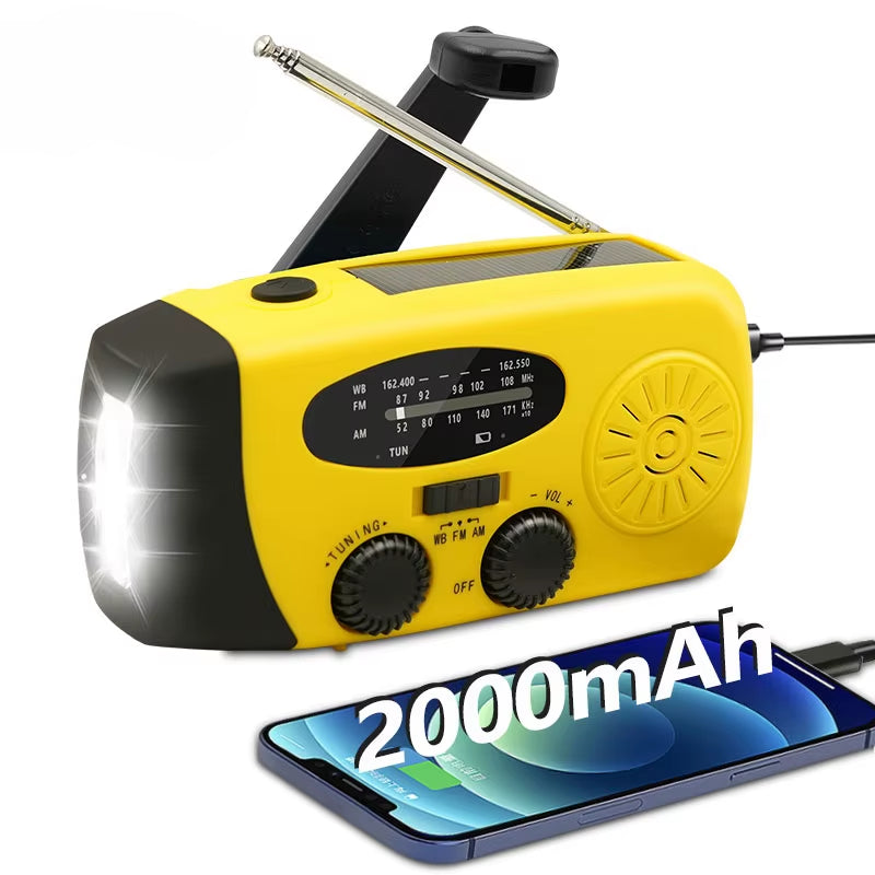 Noodradio op zonne-energie