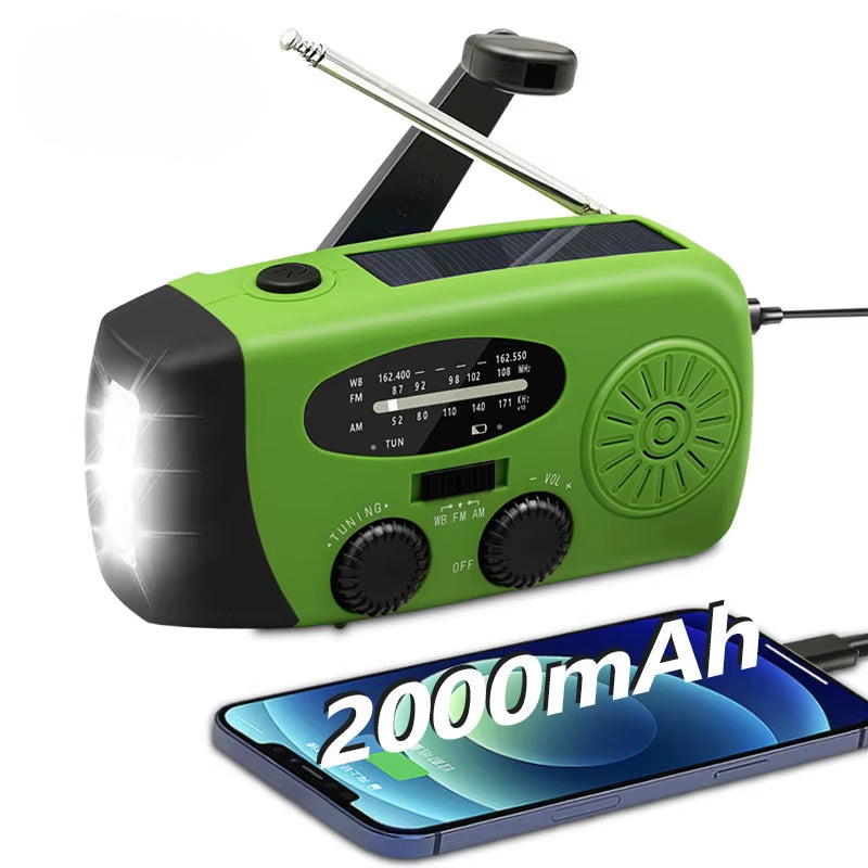 Noodradio op zonne-energie